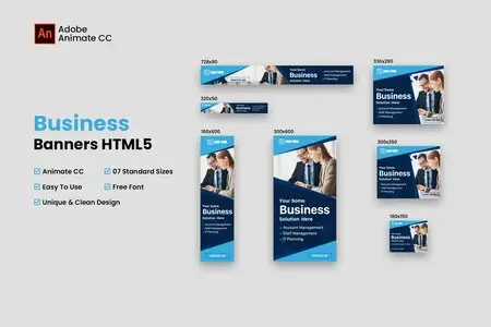 Business Banners HTML5 – Animate CC