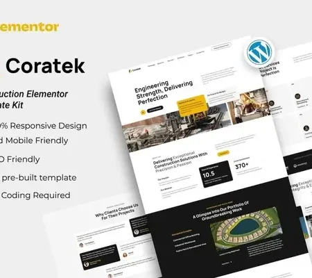 Coratek – Construction Elementor Template Kit