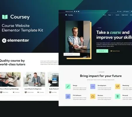 Coursey – Online Courses Elementor Template Kit
