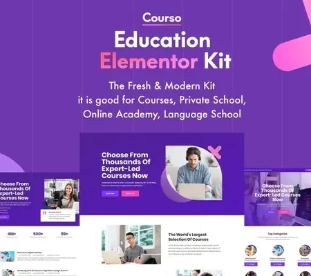 Courso – Online University & Courses Elementor Template Kit