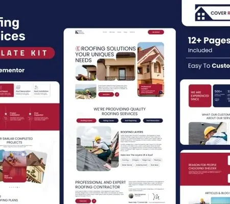 Coverroofs – Roofing Services Elementor Template Kit