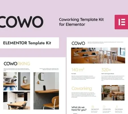 COWO – Coworking Elementor Template Kit