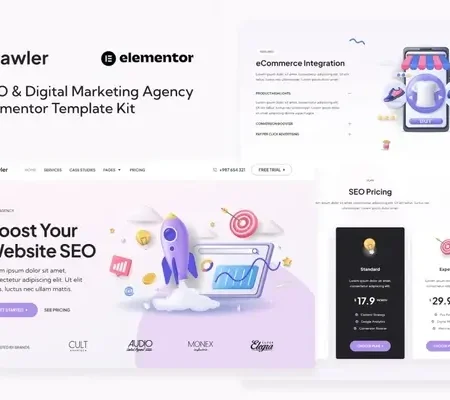 Crawler – SEO & Digital Marketing Agency Elementor Template Kit