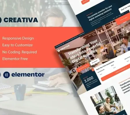 Creativa – Digital Agency Elementor Template Kit