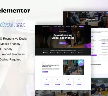 CreativeTech – Digital Marketing Agency Elementor Template Kit