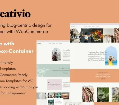 Creativio – Blogger & Entrepreneurs Elementor Template Kit