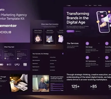 Creato – Digital Marketing Agency Elementor Template Kit