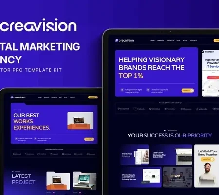 Creavision – Digital Marketing Agency Elementor Pro Template Kit