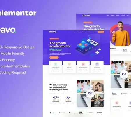 Creavo – Creative Agency & Digital Marketing Elementor Template Kit