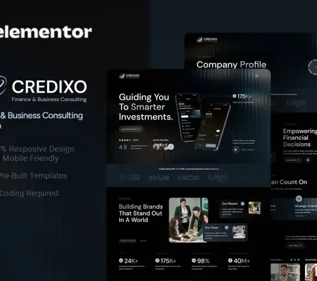 Credixo – Finance & Business Consulting Elementor Template Kit
