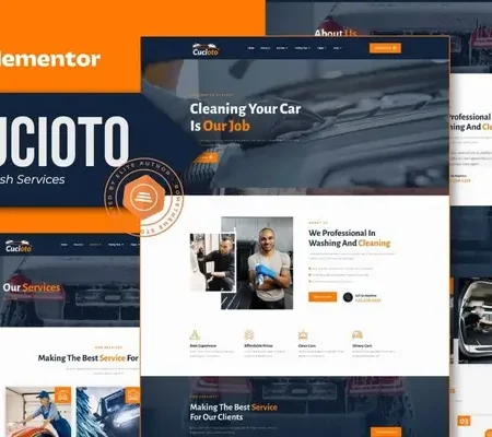 Cucioto – Car Wash Services Elementor Template Kit