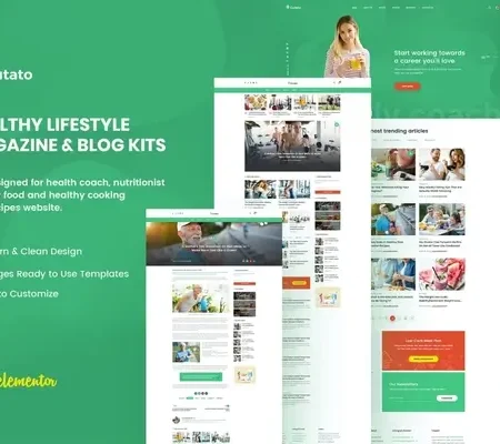 Cutato – Healthy Lifestyle Magazine & Blog Elementor Template Kit