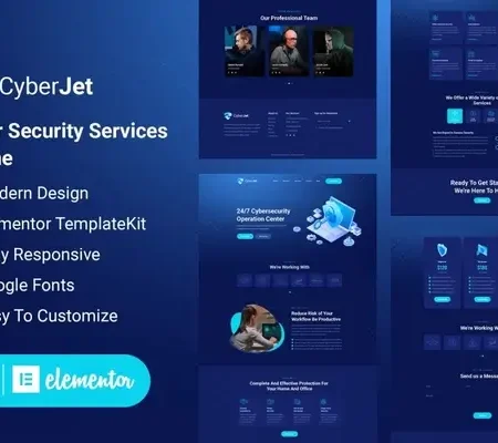 CyberJet – Web Security Elementor Template Kit