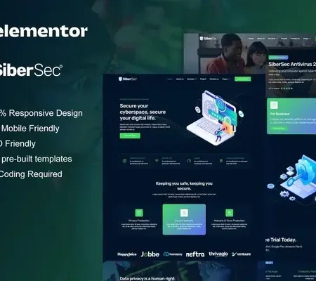 CyberSec – Cyber Security Services Elementor Template Kit