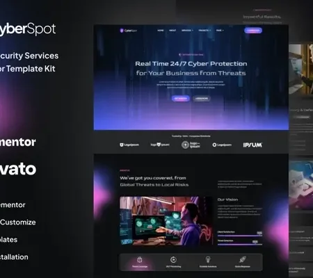 CyberSpot – Cyber Security Services Elementor Template Kit