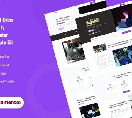 Cybra – Digital Cyber Security Elementor Template Kit