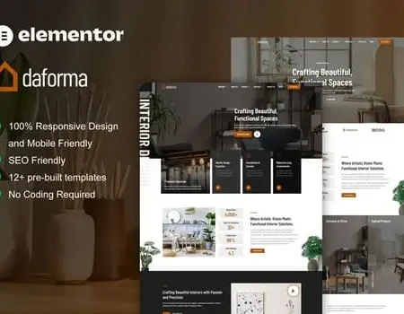 Daforma – Interior Design Service Elementor Pro Template Kit