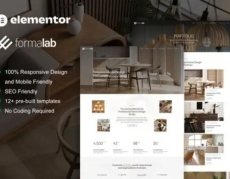 Formalab – Interior Design & Architecture Elementor Template Kit