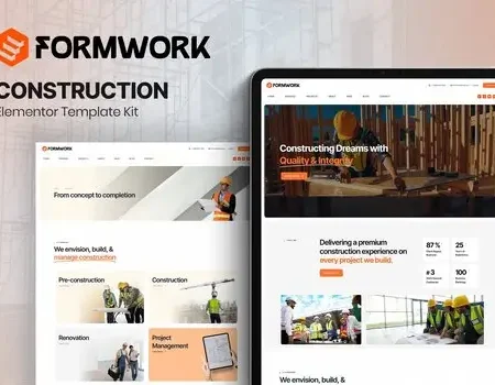 Formwork – Construction Elementor Template Kit