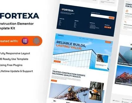 Fortexa – Construction Elementor Template Kit