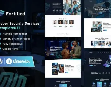 Fortified – Cyber Security Services Elementor Template Kit