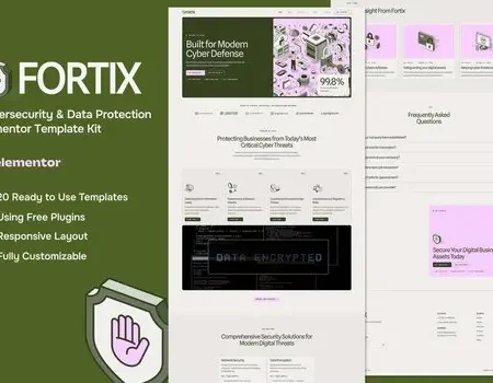 Fortix – Cybersecurity & Data Protection Elementor Template Kit