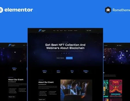 Fortynes – NFTs Conference Elementor Pro Full Site Template