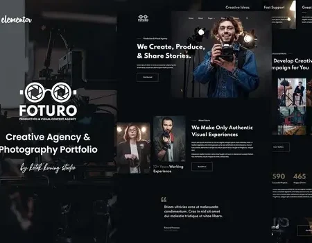Foturo – Photography Portfolio & Creative Agency Elementor Template Kit