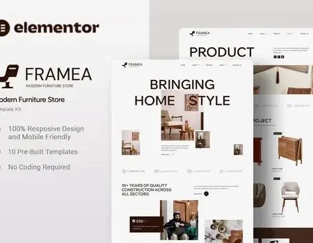 Framea – Modern Furniture Store Elementor Template Kit