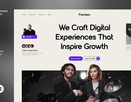 Framera – Creative Studio Portfolio Elementor Template Kits