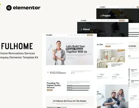 Fulhome – Home Renovations & Repair Company Elementor Pro Template Kit