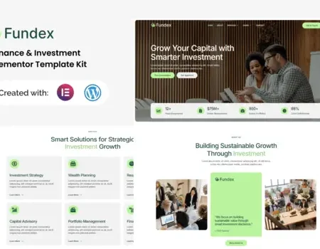 Fundex – Finance & Investment Elementor Template Kit