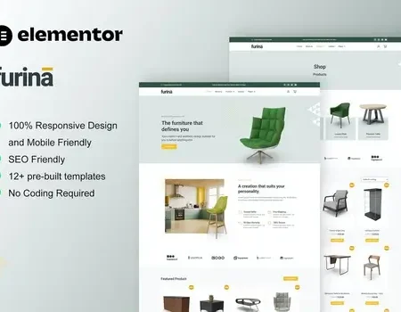 Furina – Furniture Shop WooCommerce Elementor Pro Template Kit