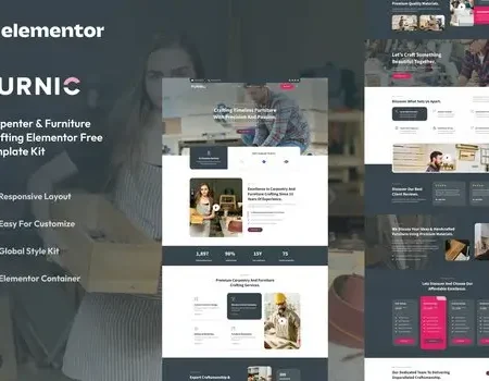 Furnic – Carpenter & Furniture Crafting Elementor Template Kit