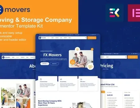 FX Movers – Moving & Storage Company Elementor Template Kit