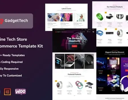 GadgetTech – Electronic Gadget WooCommerce Elementor Pro Template Kit