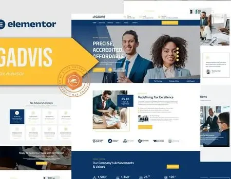 Gadvis – Tax Advisor & Financial Consulting Elementor Template Kit