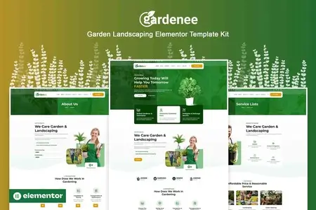 Gardenee – Landscaping & Garden Care Elementor Pro Template Kit